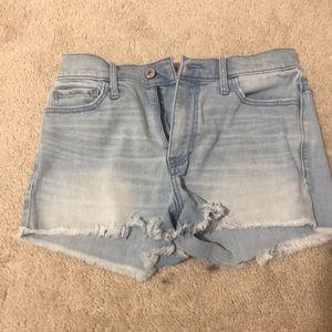 Faded jean shorts